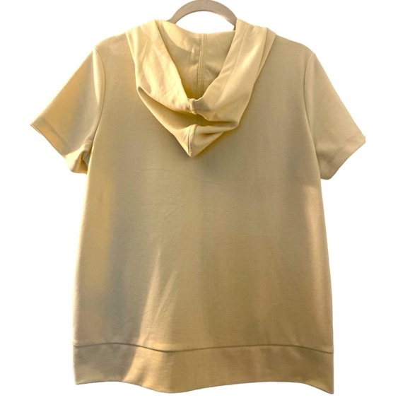 STREET ONE short sleeve hoodie, light yellow, size EU 40, Full zip. Coastal. - Picture 3 of 6